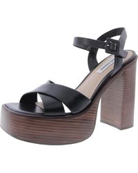 Steve Madden - Dayana Adjustable Leather Platform Sandals - Lyst