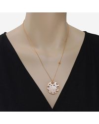 Damiani - Ssima 18k Rose Gold And Ceramic Diamond Pendant Necklace 20058573 - Lyst