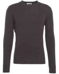 Kangra - Fine Knit Wool Sweater With Round Neckline - Lyst