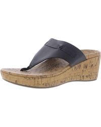 Vionic - Atlantic Cameron Nat Faux Leather Cork Thong Sandals - Lyst