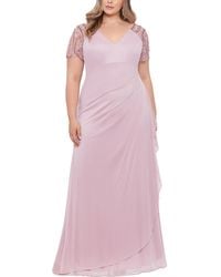 Xscape - Plus Chiffon Embellished Evening Dress - Lyst