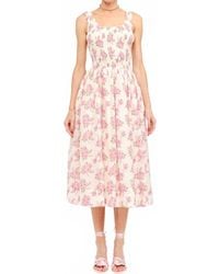 SOFIA The Label - The Millie Floral Smocked Midi Dress - Lyst