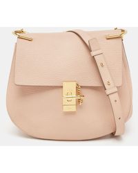 Chloé - Rose Poudre Leather Large Drew Shoulder Bag - Lyst