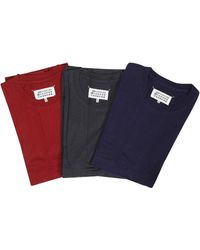 Maison Margiela - 3-Pack Of Cotton T-Shirts - Lyst