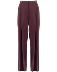 Elisabetta Franchi - High-Waisted Tailored Trousers With Front Pleats - Lyst