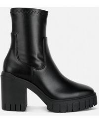 LONDON RAG - Kokum Faux Leather Platform Ankle Boots - Lyst