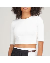 Rosetta Getty - Button Back Cropped Top - Lyst