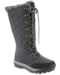 BEARPAW - Isabella Charcoal Quilted Waterproof Winter Boots Jobb1032 - Lyst