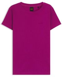 BOSS - Cotton-Jersey T-Shirt With Logo Detail - Lyst