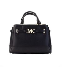 Michael Kors - Reed Small Leather Center Zip Belted Satchel Bag Purse - Lyst