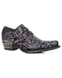 New Rock - Vintage Floral Leather Buckle Shoes-7960-S8 - Lyst