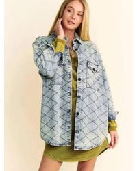 Davi & Dani - Quilted Shirt Jacket - Lyst