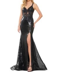 Colors Dress - Sequin Embroidered Mesh Evening Gown - Lyst