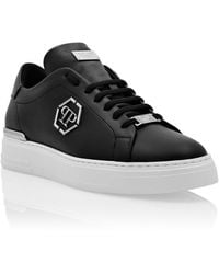 Philipp Plein - Leather Lo-Top Sneaker Hexagon - Lyst