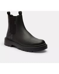 COACH - Chelsea Boot With Signature Canvas - Lyst