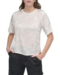 DKNY - Scribble Logo Top - Lyst