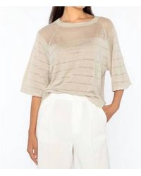 Kinross Cashmere - Openwork Raglan Crew Neck Top - Lyst