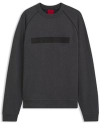 HUGO - Relaxed-Fit Cotton-Terry Sweatshirt With Wide-Set Logo - Lyst
