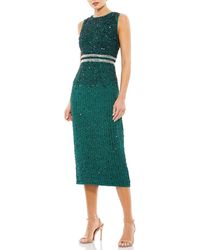 Mac Duggal - Sequined High Neck Cocktail And Party Dress - Lyst