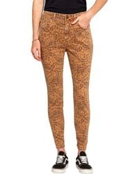 Current/Elliott - Stiletto Amber Leopard Skinny Jean - Lyst