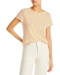 FRAME - Striped Tee Pullover Top - Lyst