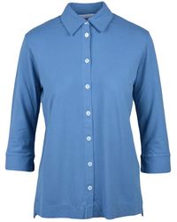 Alpha Studio - Light Button-Down Stretch Cotton Shirt - Lyst