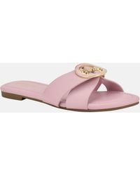 Guess - Lydia Signature Slide Sandals - Lyst