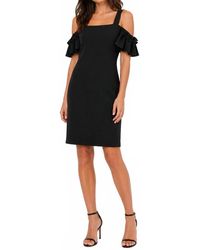 Drew - Cold Shoulder Ruffle Sleeve Dress - Lyst