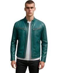 Infinity Leather - Modern Classic Leather Quilted Biker Jacket - Lyst