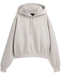 Y-3 - Cropped Hoodie With Drawstring Hood And Ribbed Details - Lyst