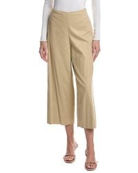 Vince - Crop Wide Linen-Blend Pant - Lyst