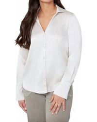 Renuar - Woven Button Down Blouse - Lyst