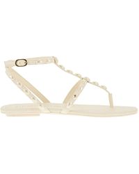 Stuart Weitzman - Pearlita Sh529-Py1 Sandal 8 Ankle Strap Flat Khd848 - Lyst