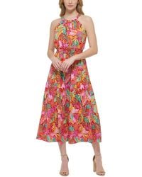 Kensie - Floral Halter Midi Dress - Lyst