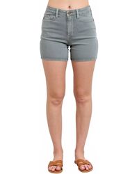 Judy Blue - High Waist Back Pocket Embroidery Denim Short - Lyst