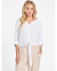 Guess - Jackson Twill Tie Shirt - Lyst