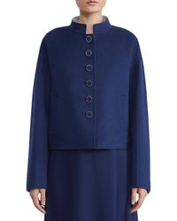 Lafayette 148 New York - Band Collar Warm Wool Coat - Lyst