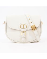 Dior - Box Calfskin Edium Bobby Flap Cream Calfskin Leather Shoulder Bag - Lyst