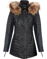 Infinity Leather - Slim Fit Hooded Parka Jacket-Northam - Lyst