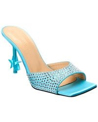 Mach & Mach - Crystal-Embellished Star Satin Mule - Lyst