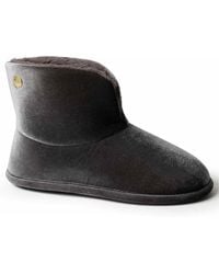 Dearfoams - Sara Shiny Velour Bootie House Slipper Boot - Lyst