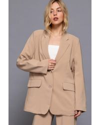 TRUEDAMES - Long Slv Front Button Closure Blazer - Lyst