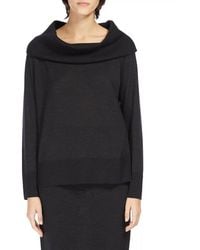 Max Mara - Rivetto Off-The-Shoulder Wool Sweater - Lyst