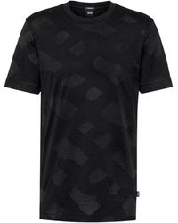 BOSS - Tiburt 355 Jacquard Logo Short Sleeve Crew Neck T-Shirt - Lyst