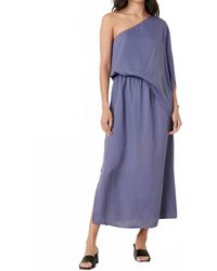 Mittoshop - Satin One Shoulder Midi Dress - Lyst