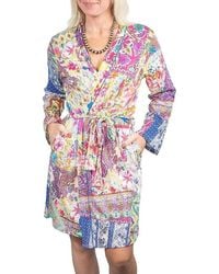Johnny Was - Talavera V-neck Belted Cotton Modal Sleep Robe Color - Lyst