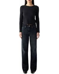AMO - Annette High Rise Straight Leg Jeans - Lyst