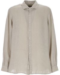 Fay - Long-Sleeve Button-Up Shirt With Classic Collar And Relaxed Fit - Lyst