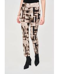 Joseph Ribkoff - Millennium Abstract Print Slim Pull On Pants - Lyst
