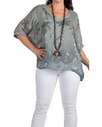 Gigi Moda - Lizane Leaf Print Blouse - Lyst